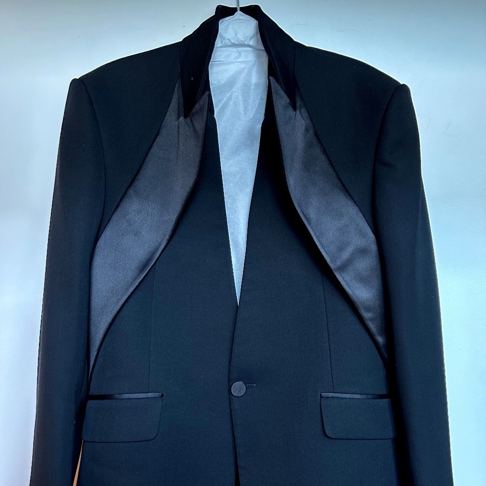 Alexander McQueen Men's Twisted Reverse Tux Jacket